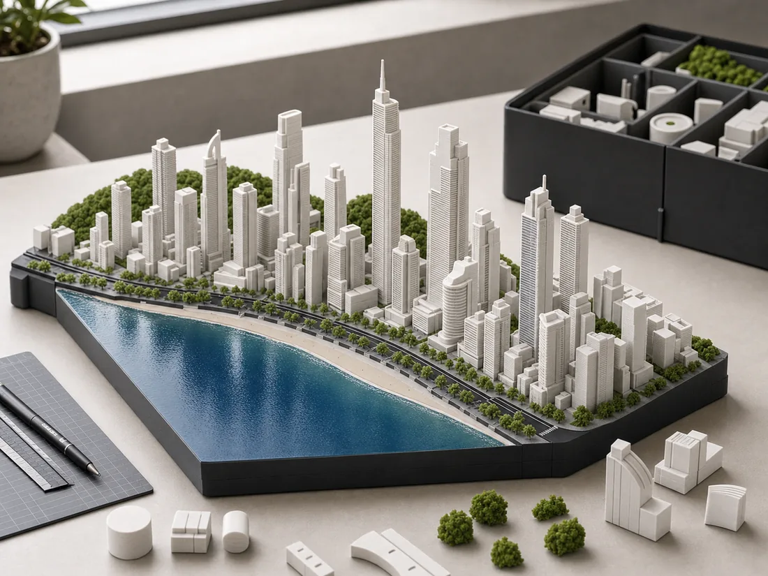 Maquete urbana e kits em escala para arquitetos